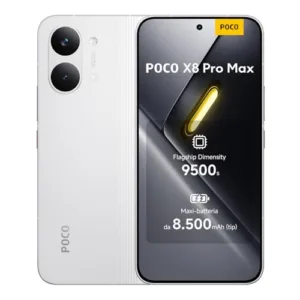 POCO X8 Pro Max, Smartphone 12+512GB, Dimensity 9500s, Batteria 8500mAh (typ), Display AMOLED ultra luminoso, Fotocamera da 50MP con OIS, Bianco, Garanzia 2 anni+1 anno extra, Caricatore non incluso