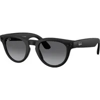 Ray - Ban Unisex Ray - Ban Meta RW4013 Headliner 601ST3 - GEN 2 Smart glasses Iniettato Nero Grigio Pantos Polarizzata Sfumato