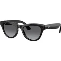 Ray - Ban Unisex Ray - Ban Meta RW4014 Skyler 601/T3 - GEN 2 Smart glasses Iniettato Nero Grigio Geometrica Polarizzata Sfumato