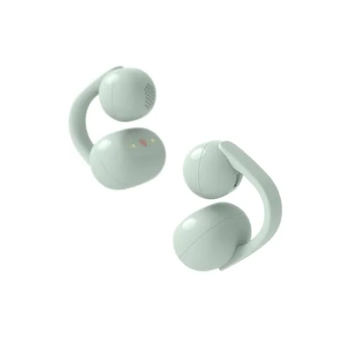 Sony LinkBuds Clip cuffie open-ear, design a clip confortevole, 3 modalità di ascolto, IPX4, chiamate nitide, batteria fino a 37 ore, assistente vocale AI, controllo touch, iOS e Android – Green
