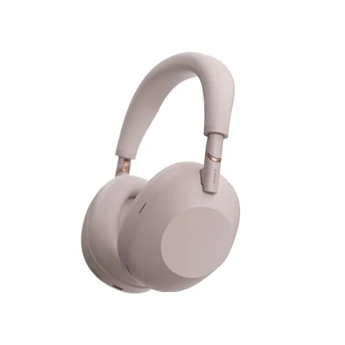 Sony WH-1000XM6 cuffie premium wireless Bluetooth over-ear con Noise Cancelling, suono Hi-Res, design pieghevole, custodia resistente, 30 ore di autonomia NC on, iOS e Android –Sand Pink