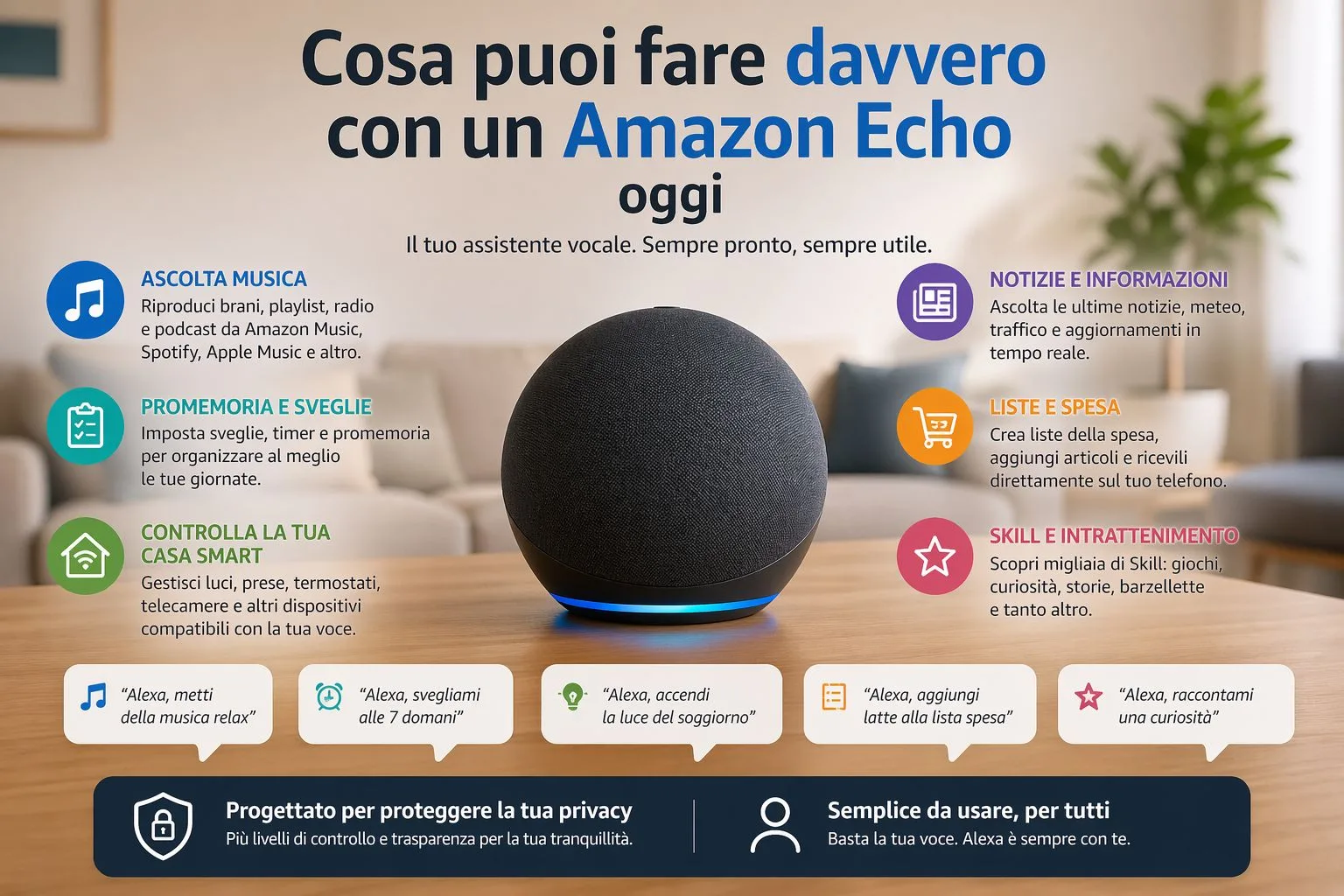 Cosa puoi fare davvero con un Amazon Echo oggi