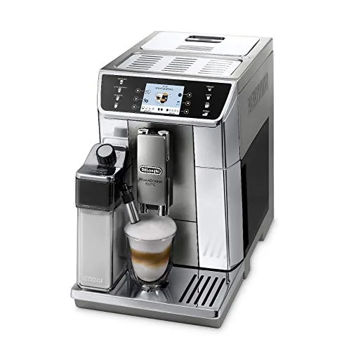 De Longhi Primadonna Elite Ecam 656.55.Ms, Macchina Per Caffè Espresso Automatica (Display A Colori Tft Da 3.5 Pollici, Sistema Montalatte Integrato, Frontale In Acciaio Inossidabile) Argento