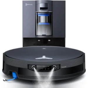 ECOVACS X12 OMNICYCLONE Robot Aspirapolvere Lavapavimenti, BLAST e 22.000 Pa, FocusJet anti-macchie, PowerBoost ultrarapido, OZMO ROLLER 3.0, rullo smart esteso, sollevamento, PureCyclone 2.0