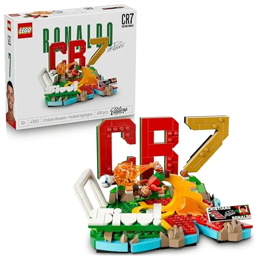 LEGO Editions Cristiano Ronaldo – Highlights Calcistici Giocattolo - Modello 3D da Esposizione con Minifigure da Collezione - Decorazione Camera da Letto - Regalo Bambini e Bambine da 10 Anni - 43012