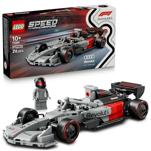 LEGO Speed Champions Auto da Corsa Audi Revolut F1 Team R26 Giocattolo - Kit Modellismo con Minifigure del Pilota da Collezione - Regalo per Bambini da 10 Anni in su e per i Fan dei Motorsport - 77259