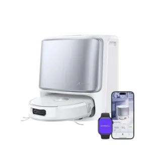 NARWAL Flow Robot Aspirapolvere Lavapavimenti All-in-one FlowWash Autopulizia, Aspirazione 22000Pa, Fotocamera AI, Pulizia Tappeti Autosvuotamento, Acqua 45-80°C e Asciugatura