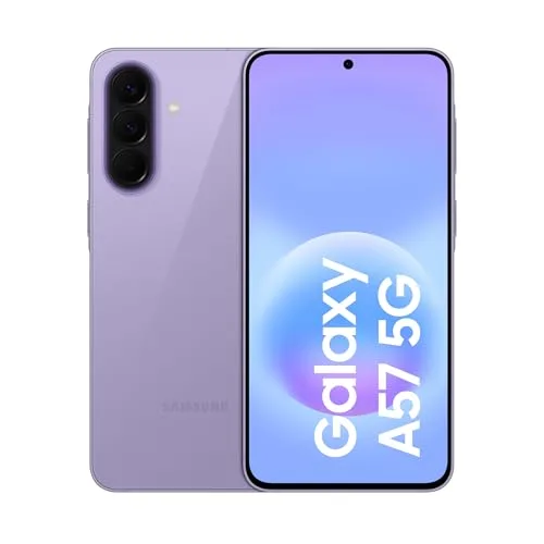 Samsung Galaxy A57 5G, 128GB, 3 anni di Garanzia, Smartphone sottile, Cerchia e Cerca, Gomma Oggetto, Volto Migliore, Tripla Camera, IP68, 5.000 mAh, Awesome Lilac [Versione Italiana]