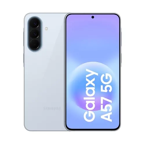 Samsung Galaxy A57 5G, 256GB, 3 anni di Garanzia, Smartphone sottile, Cerchia e Cerca, Gomma Oggetto, Volto Migliore, Tripla Camera, IP68, 5.000 mAh, Awesome Icyblue [Versione Italiana]