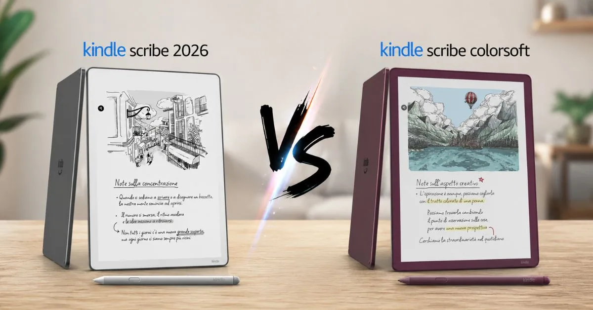 Kindle Scribe 2026 vs Kindle Scribe Colorsoft