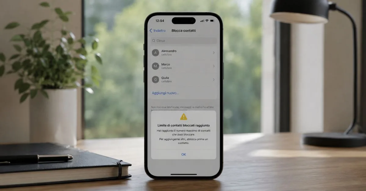 iOS 26.6 introduce avviso per limite contatti bloccati