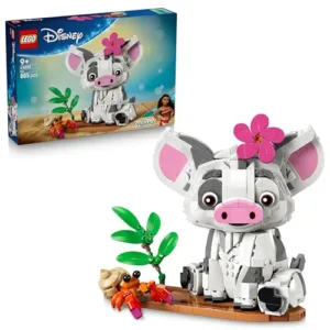 LEGO | Disney Vaiana Pua Action Figure - Maialino Giocattolo con Fiore, Granchio e Zattera da Supporto - Decorazione Cameretta - Regalo di Compleanno per Bambine da 9 Anni in su Fan del Film - 43292