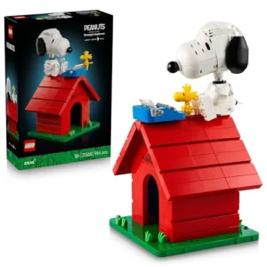 LEGO Ideas Peanuts: la Cuccia di Snoopy - Kit di Modellismo da Esposizione per Adulti con Personaggi di Snoopy e Woodstock - Decorazione Fai da Te da Scrivania - Regalo per Amanti dei Fumetti - 21368