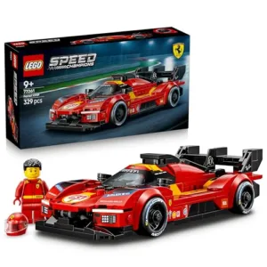 LEGO Speed Champions Ferrari 499P Macchina Giocattolo - Modello STEM di Auto da Corsa con Minifigure da Collezione - Gadget Sportivo Regalo per Bambini da 9 Anni in su e per Fan dei Motorsport - 77261