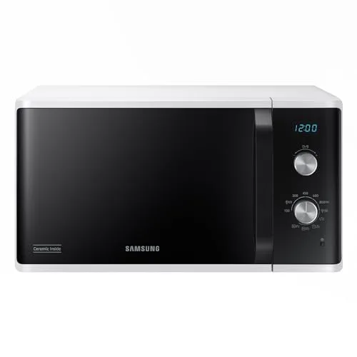 Samsung Forno a Microonde Grill, a libera installazione, Dual Dial MG23K3614AW/ET, Cottura Croccante, AutoDefrost, Microonde + Grill 800 W + 1100 W, 23 L, 49l x 27,5h x 39p cm, Bianco