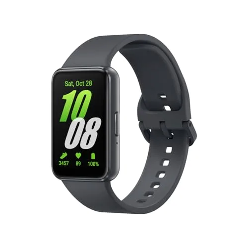 Samsung Galaxy Fit3 fitness band, batteria a lunga durata, rilevamento cadute/SOS, barometro, IP68, monitoraggio sonno, oltre 100 esercizi, gestione notifiche/musica, Gray [Versione italiana]