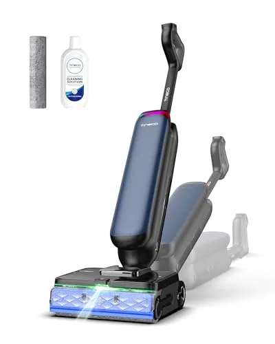 Tineco Floor One Station S9 Artist Aspiradora Fregadora-Relleno automático, StreakFree Rascador, Limpieza HydroBurst, DualBlock Anti-Tangle, FlashDry a 85℃, SilentDry de 45 Db(A)*, Lay-Flat de 180°