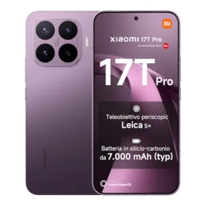 XIAOMI 17T Pro, Smartphone 12+256GB, Display Eye-Care 6,83" 144Hz, Batteria Silicio-carbonio da 7000mAh (typ), Teleobiettivo Leica 5x, 100W HyperCharge, Deep Violet, Garanzia 2 anni+1 anno extra