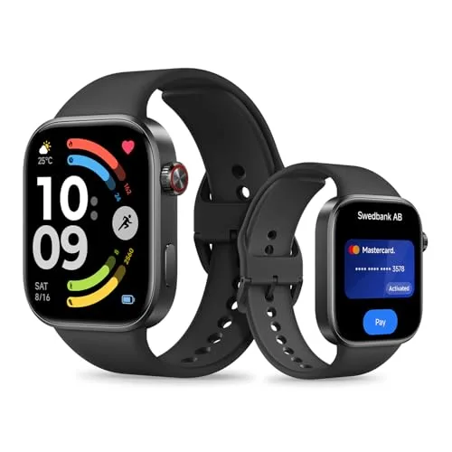 XIAOMI Redmi Watch 6 NFC, Smartwatch Uomo Donna, Activity Tracker AMOLED 2.07'' con Monitoraggio di Frequenza Cardiaca, 150+ modalità sportive, Autonomia 24 giorno, 5ATM, GPS, Android&iOS, Nero
