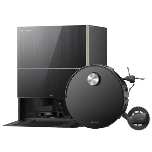 DREAME X60 Pro Ultra Complete, Robot Aspirapolvere e Lavapavimenti, 2 Bracci UltraExtend, 2 Cam IA, Supera Ostacoli 10 cm, 42.000 Pa, Auto-Svuotamento, Auto-Pulizia Mocio 100 °C, 100% Antigroviglio