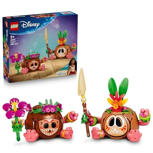 LEGO | Disney Vaiana Kakamora - Giocattolo con 2 Personaggi Portavaso con Fiori Finti - Decorazione Cameretta - Idea Regalo di Compleanno per Bambine da 9 Anni in su Fan del Film - 43293