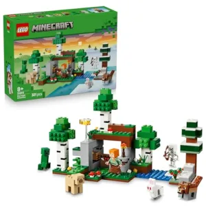LEGO Minecraft Avventura della Prima Notte - Giocattolo Interattivo con 7 Personaggi tra cui Alex, un Creeper, uno Scheletro e un Lupo - Regalo per Gamer, Bambini e Bambine da 8 Anni in su - 21593