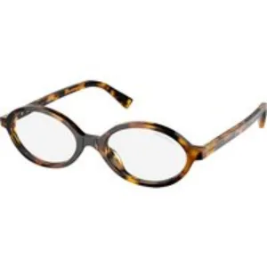 Miu Miu Donna Miu Miu MU 04ZS VAU08N Occhiali da sole Acetato Tartaruga Trasparente Rotonda Normale