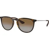 Ray - Ban Donna Ray - Ban RB4171 ERIKA 710/T5 Occhiali da sole Iniettato Tartaruga Marrone Pantos Polarizzata