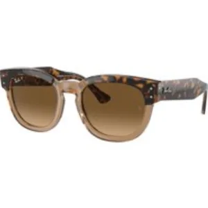 Ray - Ban Unisex Ray - Ban RB0298S MEGA HAWKEYE 1292M2 Occhiali da sole Acetato Oro Marrone Squadrata Polarizzata Sfumato