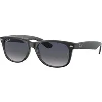 Ray - Ban Unisex Ray - Ban RB2132 NEW WAYFARER 601S78 Occhiali da sole Iniettato Nero Blu Squadrata Polarizzata Sfumato