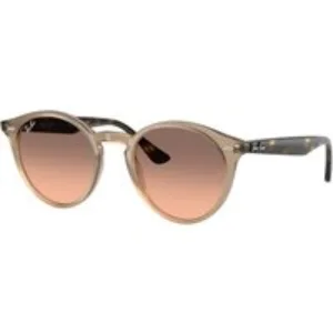 Ray - Ban Unisex Ray - Ban RB2180 678846 Occhiali da sole Acetato Beige Rosa Rotonda Normale Sfumato