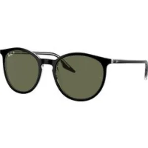 Ray - Ban Unisex Ray - Ban RB2204 919/58 Occhiali da sole Acetato Nero Verde Pantos Polarizzata