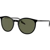 Ray – Ban Unisex Ray – Ban RB2204 919/58 Occhiali da sole Acetato Nero Verde Pantos Polarizzata