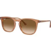 Ray - Ban Unisex Ray - Ban RB2210 676451 Occhiali da sole Acetato Marrone Marrone Squadrata Normale Sfumato
