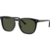 Ray - Ban Unisex Ray - Ban RB2210 901/31 Occhiali da sole Acetato Nero Verde Squadrata Normale