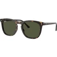 Ray – Ban Unisex Ray – Ban RB2210 902/31 Occhiali da sole Acetato Tartaruga Verde Squadrata Normale