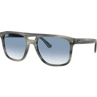 Ray - Ban Unisex Ray - Ban RB2213 14243F Occhiali da sole Acetato Tartaruga Blu Squadrata Normale Sfumato