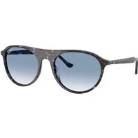 Ray - Ban Unisex Ray - Ban RB2215 14303F Occhiali da sole Acetato Blu Blu Squadrata Normale Sfumato