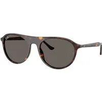 Ray – Ban Unisex Ray – Ban RB2215 902/B1 Occhiali da sole Acetato Tartaruga Grigio Squadrata Normale