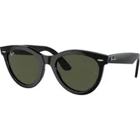 Ray – Ban Unisex Ray – Ban RB2241 WAYFARER WAY 901/31 Occhiali da sole Acetato Nero Verde Rotonda Normale