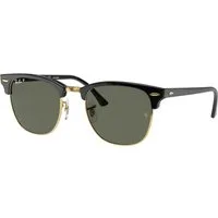 Ray - Ban Unisex Ray - Ban RB3016 CLUBMASTER 901/58 Occhiali da sole Acetato Nero G15 Squadrata Polarizzata