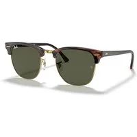 Ray – Ban Unisex Ray – Ban RB3016 CLUBMASTER W0366 Occhiali da sole Acetato Tartaruga G15 Squadrata Normale