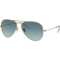 Ray - Ban Unisex Ray - Ban RB3025 AVIATOR 001/3M Occhiali da sole Metallo Oro Blu Pilot Normale