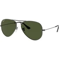 Ray - Ban Unisex Ray - Ban RB3025 AVIATOR 004/58 Occhiali da sole Metallo Grigio G15 Pilot Polarizzata