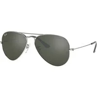 Ray - Ban Unisex Ray - Ban RB3025 AVIATOR W3277 Occhiali da sole Metallo Argento Grigio Pilot Normale