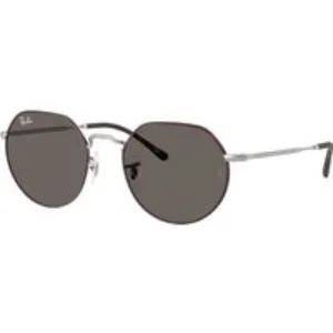 Ray - Ban Unisex Ray - Ban RB3565 JACK 9277B1 Occhiali da sole Metallo Havana Grigio Geometrica Normale