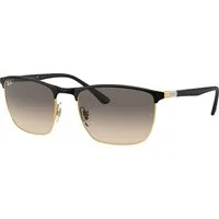 Ray - Ban Unisex Ray - Ban RB3686 187/32 Occhiali da sole Acciaio Nero Grigio Squadrata Normale Sfumato