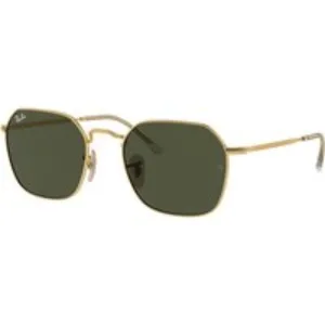 Ray - Ban Unisex Ray - Ban RB3694 JIM 001/31 Occhiali da sole Metallo Oro Verde Geometrica Normale