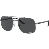 Ray – Ban Unisex Ray – Ban RB3699 004/K8 Occhiali da sole Metallo Grigio Grigio Squadrata Polarizzata