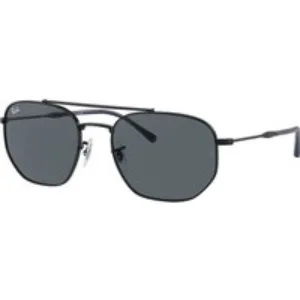 Ray - Ban Unisex Ray - Ban RB3707 9257R5 Occhiali da sole Metallo Nero Blu Geometrica Normale